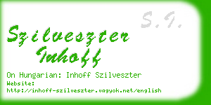 szilveszter inhoff business card